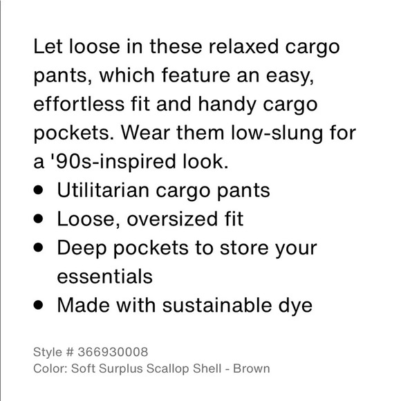 NWT Levis Loose Cargo Pant Size 31 Spring Pastel Cotton Cargo Pants - Picture 15 of 15